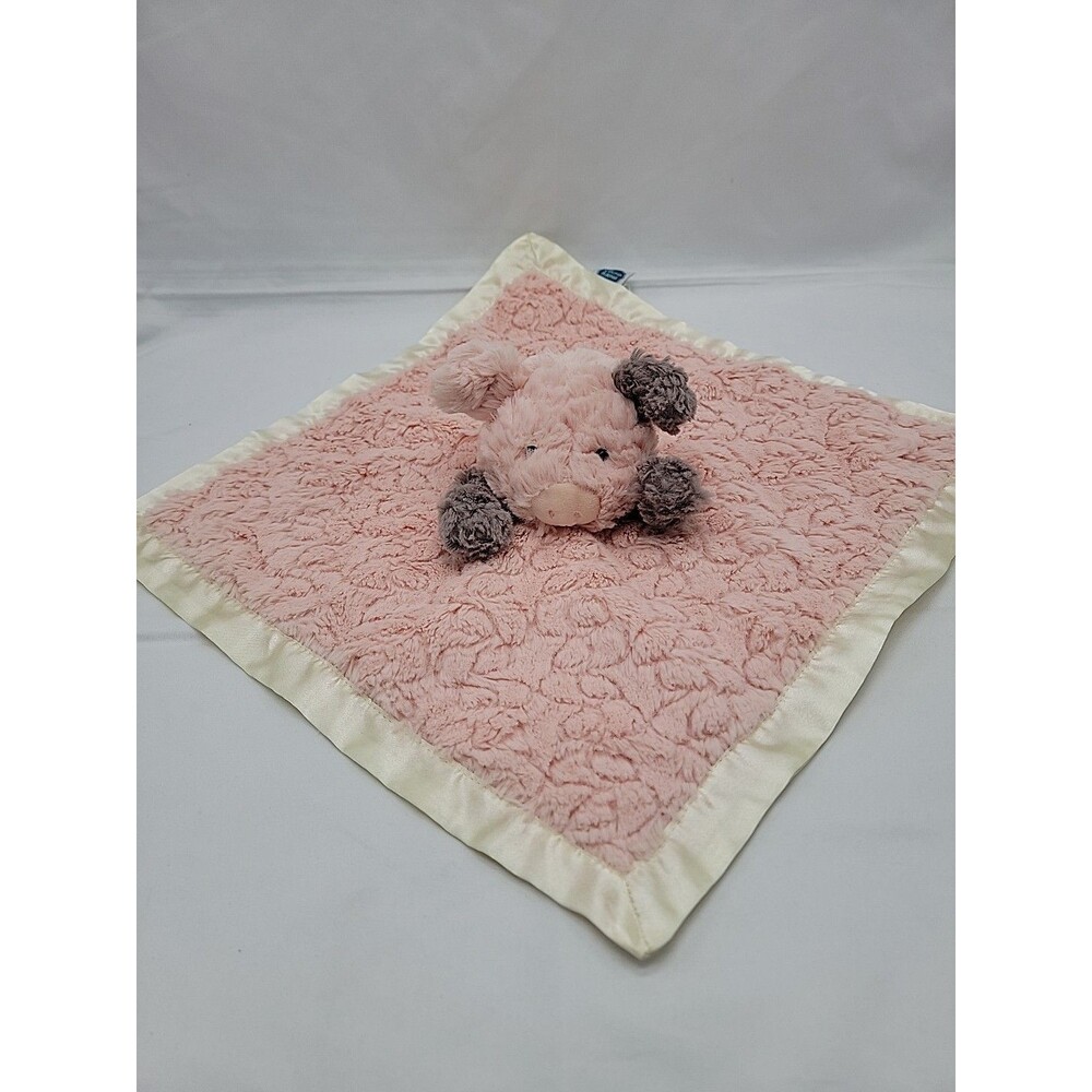 Mary Meyer Pink Pig Lovey Blanket Security Infant Plush Stuffed Animal 13x13